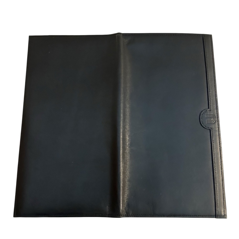 VTG Emanuel Ungaro Paris Slim Long Black Leather Wallet Bifold EUC - Picture 3 of 8
